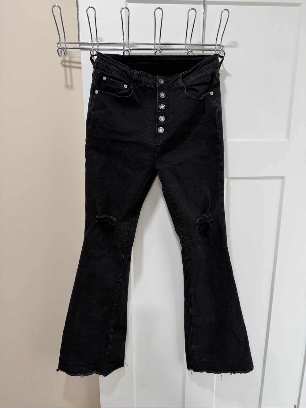 Black High-Rise Button-Fly Women's Jeans